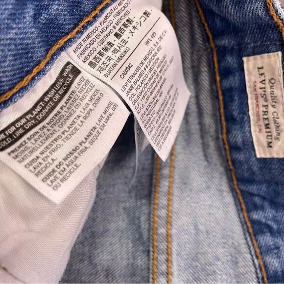 Levi’s 501 Big E Hidden Button Fly High Waisted Jean Shorts - Picture 9 of 10